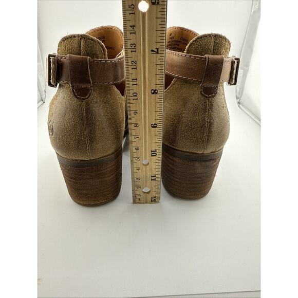 BORN Women's Size 6M Suede Leather Carin Boots TAN Ankle Bootie Buckle Strap NWT - Picture 10 of 14